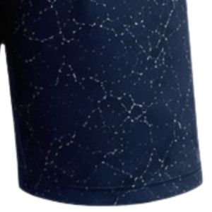 Shorts d'entraînement athlétiques bleu marine à imprimé marbré avec taille élastique, légers, respirants, pour le sport, la gym et la performance - Product Image 5