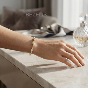Preciosa Pulsera de Oro con Diamantes Redondos Brillantes de Laboratorio, con Peso Total en Quilates, Diseño Elegante - Product Image 4