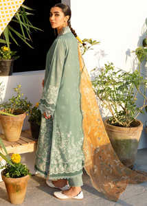 Salwar Kameez Palazzo en coton brodé bleu pour femmes indiennes, pakistanaises et musulmanes, avec dentelle, boutons et diamants, idéal pour les festivals - Product Image 6