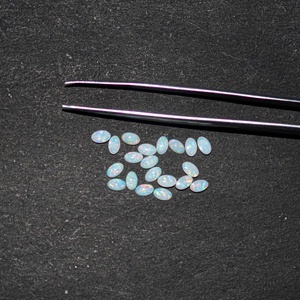 พลอยโอปอลจากออสเตรเลีย4x6มม. พลอยโอปอลทรงรีเรียบประกายไฟหลากสี - Product Image 1