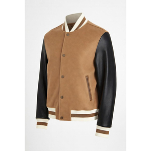Chaqueta Bomber de Satén Verde para Hombre, Hecha a Medida, con Cuello Alto Acanalado y Botones a Presión, Estilo Universitario, Fabricación Bajo Demanda, OEM ODM - Product Image 5