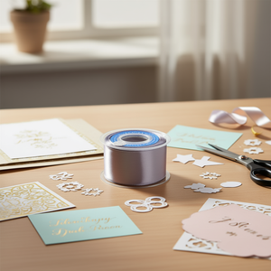 Ruban en satin 3,8 cm 25Y Gris D05 - Product Image 2