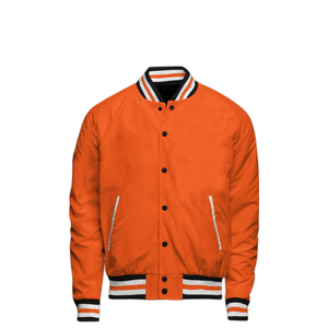 Chaqueta Varsity de Satén para Hombre, Personalizada con Logotipo en Relieve, Color Personalizado, Opciones de Logotipo en Múltiples Posiciones - Product Image 1