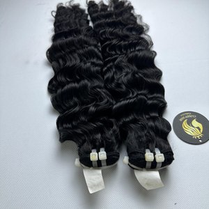 Best Quality 100% Raw Natural Cambodian Wavy Weft Hair Extensions Super Double Drawn Human Hair Single Donor From Vietnam - Product Image 2