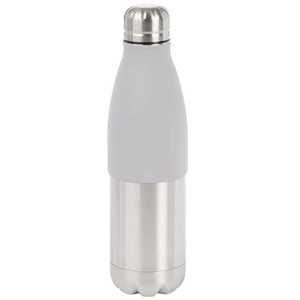 Bouteille d'eau élégante en acier inoxydable gris doux, finition satinée, anti-fuite, réutilisable, gourde sportive en métal pour l'école, le bureau et les voyages - Product Image 5