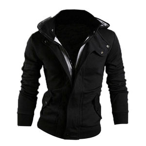 Sweat à capuche de style hip-hop brodé de qualité supérieure pour l'hiver, streetwear, coupe ample, pull-over, sweat à capuche de motard - Product Image 4