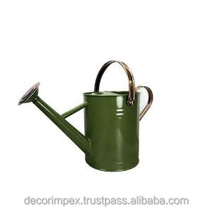 Arrosoir vert moyen 5 litres bec doré pour jardin et plantes Arrosoir vert léger en fer - Product Image 1
