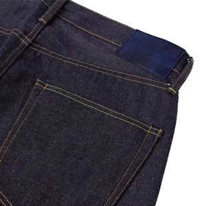 Jeans de mezclilla japonesa selvedge rectos personalizados 2026, nuevos, rojos, con borde autoadhesivo, 100% algodón, denim crudo, cintura media, teñido en prenda, para hombre, invierno - Product Image 5