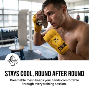 Nuevas vendas de boxeo con soporte para muñeca y protección para los nudillos, vendas ligeras de nailon de ajuste rápido para entrenamiento de boxeo - Product Image 6