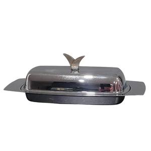 Porte-beurre en métal de qualité supérieure avec poignée unique en forme de poing doré, élégant récipient à beurre moderne en métal, vaisselle de service élégante pour la cuisine - Product Image 6