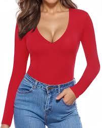 T-shirt pour femme, col en V, vêtements de bureau professionnels, matière recyclée, texture côtelée, coupe ajustée, élégant - Product Image 2