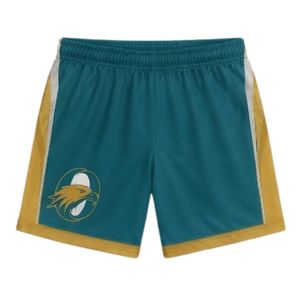 Unisex Teal Gold Sublimated Lacrosse Shorts Lightweight Polyester <b>Athletic</b> Sports Uniform Team Performance Apparel - Product Image 1