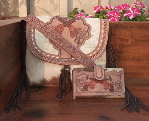 Nuevo bolso de cuero de piel de vaca hecho a mano Real Western para mujer, bolso de noche elegante y embrague de piel con herramientas, Conjunto Combinado único - Product Image 2
