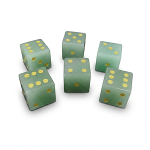 Stone Green aventurine D6 <b>Dice</b> Cube Natural Gemstone Crystal Stone D6 <b>Dice</b> Engraved Stone Custom <b>Dice</b> <b>Sets</b> - Product Image 2