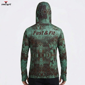 Sweat-shirts de pêche pour hommes 100 % polyester, confortables, respirants, à manches longues, avec design sublimé et fonction imperméable - Product Image 6