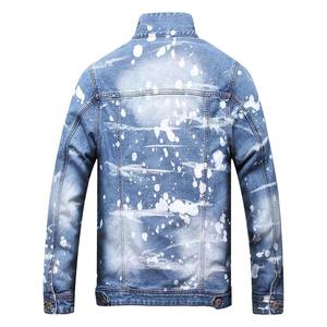 Veste en jean bleue pour homme Crescent Wear, coupe classique, couleur unie, écologique, séchage rapide, délavage léger, tricotée 100% - Product Image 2