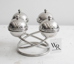 Arabic 4 Piece Serving Bowl Set with Stand Covered Dates Nuts Dry Fruit <b>Sweets</b> Snack Bowls Tableware Serving for Ramadan <b>Party</b> - Product Image 1