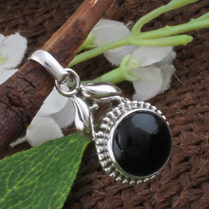 Natural Black <b>Onyx</b> Pendant 925 Sterling Silver Geometric Square <b>Necklace</b> Charm Handcrafted Gemstone Jewelry for Men and Women - Product Image 2