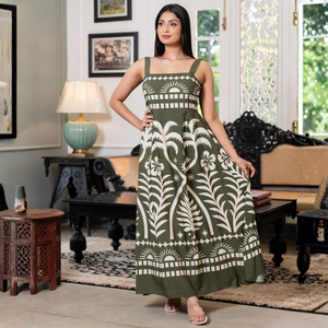Elegante Vestido Maxi de Rayón con Corte Evase para Mujer - Product Image 3