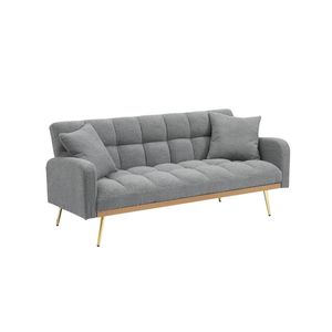 69-Inch Gray Sofa Bed with Adjustable for <b>Teddy</b> Feature for <b>Small</b> Space Living Room or Bedroom - Product Image 6