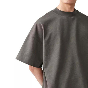 Premium Heavyweight 100% Cotton Oversized Cropped Boxy T Shirt Men <b>Drop</b> Shoulder <b>Box</b> Fit Streetwear - Product Image 3