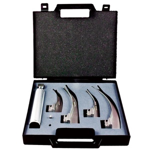 Laryngoscope Fiberoptique d'Anesthésie EMT 9 Lames Modèle Mac Miller NE-LS-0004 Manuel + 2 Poignées + Coffret - Product Image 1