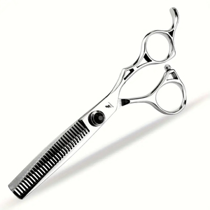 Adjustable tension <b>screw</b> Salon Hair Scissors <b>Set</b> Cutting & Thinning Shears, Stainless Steel Barber Tools for Hairdresser - Product Image 1