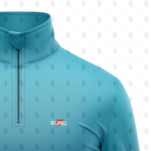 เสื้อโปโลผู้ชายแบบสวมครึ่งซิปขายดีที่สุด ผลิตจากผ้าฟลีซโพลีเอสเตอร์เนื้อนุ่ม ลายเรียบ แห้งเร็ว เหมาะสำหรับฤดูหนาว - Product Image 2