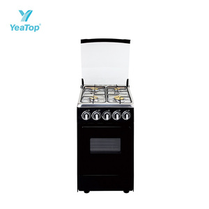 New Multifunctional Black Stove <strong>Oven</strong> 4 Burner Freestanding Cooktops <strong>Hob</strong> Multifunctional Integrated Stove with Enamel <strong>Pan</strong> Support - Product Image 1