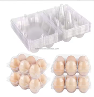 Contenants d'œufs en plastique transparent PET avec 6/8/10/12/24/30 pièces et acceptent la coutume