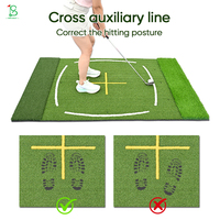 Tapis d'entraînement de golf professionnel 3 en 1 pour l'enseignement sur le terrain de golf, la simulation de golf et l'entraînement au swing