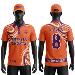 เสื้อสนุกเกอร์ชาย 180 GSM ผ้าโพลีเอสเตอร์พรีเมียม ระบายความชื้นได้ดี สีม่วงทอง ลายเรขาคณิต ออกแบบลายพิมพ์แบบ Sublimation พร้อมโลโก้สั่งทำ - Product Image 2