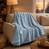 Plaid chauffant 50x60 pouces, tissage gaufré, 12 niveaux de chaleur, chauffage rapide, minuterie 1-12h, protection contre la surchauffe, vente en gros usine