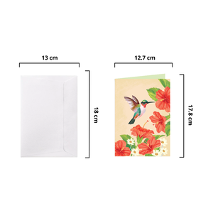 Carte pop-up 3D oiseau et fleur, faite à la main avec enveloppe, thème moineau, artisanat en papier, cadeau spécial - Product Image 2