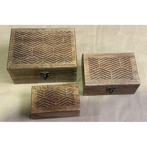 High Quality Eco-Friendly Handmade Mango Wood <b>Box</b> <b>Brown</b> Engraved Customizable Home & Kitchen <b>Storage</b> - Product Image 1