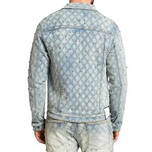 Best OEM Men With Full Customization Custom Sport Style Men's Denim <b>Rhinestone</b> <b>Jacket</b> For Outdoor Wear - Product Image 2