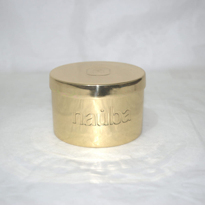 Brass Metal Candle Jar With Airtight Lid Customized Logo Gold Electroplated Empty Candle Container For Scented Soy Wax Making - Product Image 4