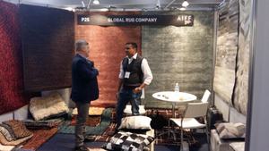 Ensemble de tapis antidérapant en laine 100% fait à la main motif à pois «Collection de galets» pour hôtel d'Inde - Product Image 4