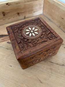 Budget Friendly Handmade Wooden <b>Treasure</b> <b>Box</b> for Jewelry, Rings, Earrings, Necklaces and Small Personal Items - Product Image 2