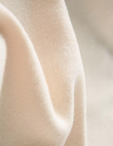 Cream Soft Knit Fabric Textured <b>Cloth</b> <b>Material</b> Close Up View - Product Image 5