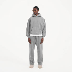 Sweats à capuche pour hommes personnalisé blanc épais français éponge luxe qualité poids lourd coupe surdimensionnée impression personnalisée logo hommes sweats à capuche & sweat - Product Image 6