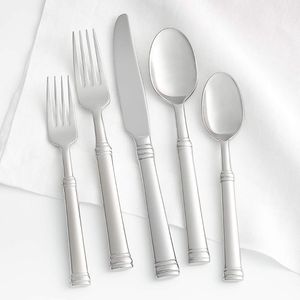 Ensemble de couverts en métal durables, ustensiles en acier inoxydable de qualité supérieure pour une table élégante et un usage quotidien en cuisine - Product Image 2