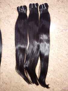 8 pulgadas virgen indio Remy cierres de cabello sedoso recto brillante sensación de la mano suave máquina doble trama toda la extensión del cabello humano - Product Image 6