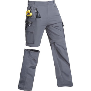 Pantalon convertible léger de haute qualité en coton doux, respirant, multi-poches, coupe classique, avec coutures durables, de la marque Solid Trader - Product Image 5