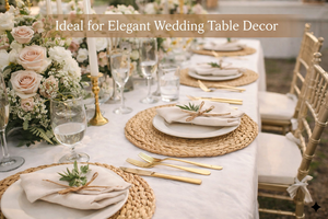 Set de table rond en rotin tressé naturel fait main, écologique, résistant à la chaleur, décoration de table à manger, vente en gros OEM Vietnam - Product Image 5