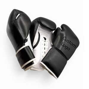 New Custom Logo Design 12OZ 14OZ 16OZ Professional Boxing <b>Gloves</b> Hand Grips Waterproof Leather Hook Loop Closure for MMA Kick - Product Image 5