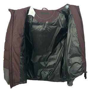 Unisex Hooded Puffer <b>Jacket</b> Stand Collar Zipper Closure Waterproof <b>Fleece</b> Winter Casual <b>Thick</b> Polyester Wadding Loose Fit Solid - Product Image 3