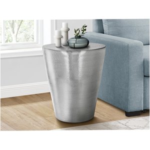 Mesa Auxiliar Moderna con Pedestal de Hierro, Mesa de Estilo Contemporáneo, Diseño Elegante con Ranuras, Mueble Minimalista de Lujo para Sala de Estar - Product Image 6