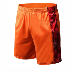Shorts de bain et de surf légers et respirants en polyester tissé, à séchage rapide, avec logo frontal, style décontracté et uni - Product Image 5