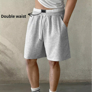 Customized Logo Sportswear Workout Woven <b>Light</b> Weight Breathable Nylon Men Double Waist Gym Shorts <b>Cheap</b> Price Wholesale - Product Image 1